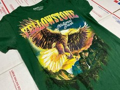 Yellowstone National Park Foundation Green T-Shirt Size Small Soft Material