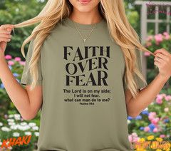 Unisex Faith Over Fear Christian T-Shirt, Men T shirt,Women T shirt Gift Religio