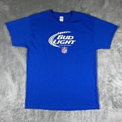 Bud Light Official Beer Sponsor of The NFL Men’s Large Royal Blue T-Shirt Gildan