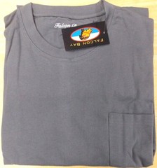 Falcon Bay Short Sleeve Pocket Tee, XLT – 7X/8X Big and Tall Pocket T, Charcoal