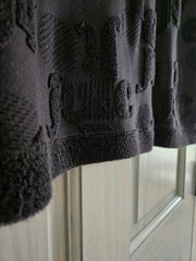 Vintage Matsuda Nicole Tokyo Japan Textured Terry Shirt Black Letter Pattern M-L