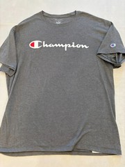 Champion T Shirt Men’s Extra Large Gray Classic Logo Cotton Casual Tee