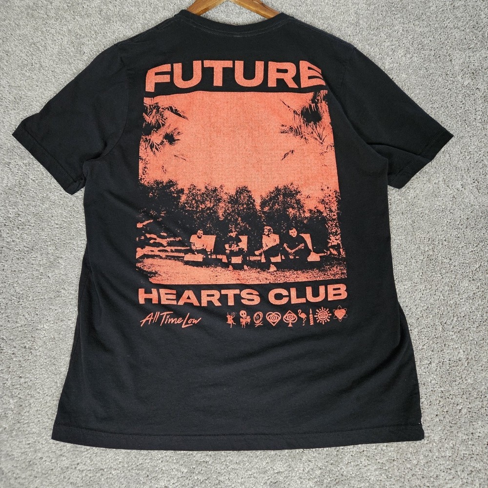 All Time Low T-Shirt Adult XL Black Tee Future Hearts Club Alternative Rock