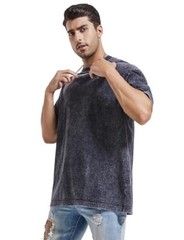 3 Pcs Men’s Oversized Heavy Cotton Summer T-Shirts Large Black + Gray + Coffee