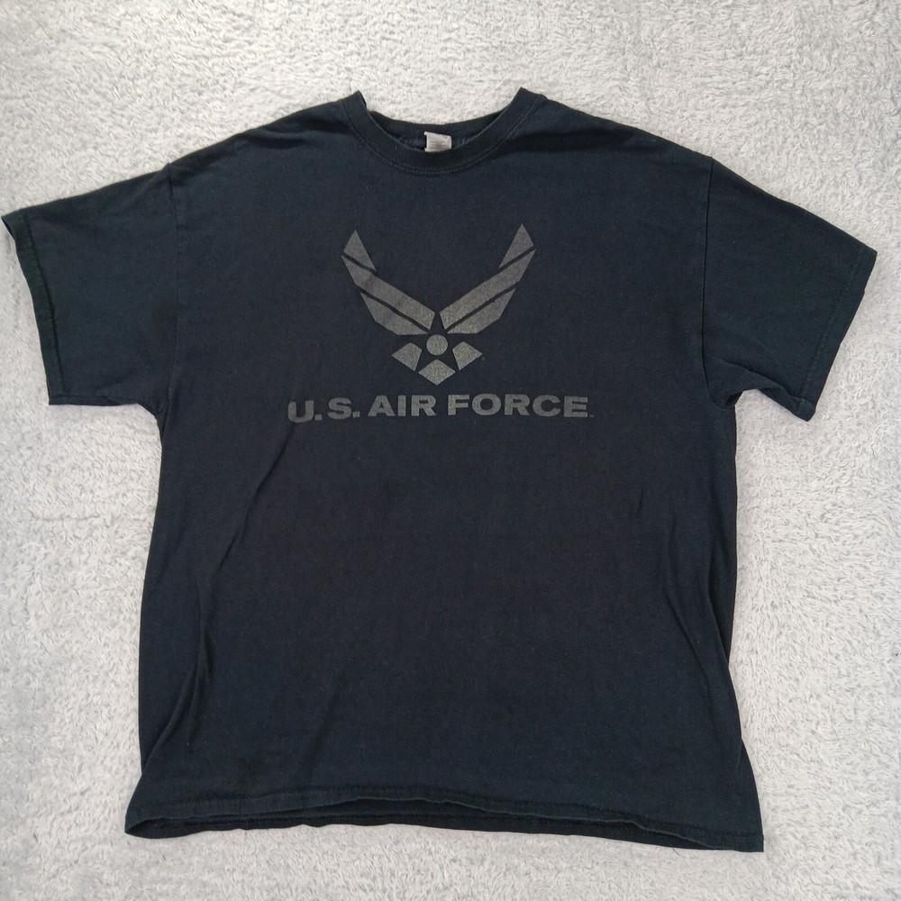 Air Force Shirt Mens Extra Large Black Military Casual Comfort Graphic Tee