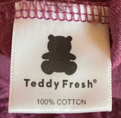 TEDDY FRESH Bear Logo Cotton Terry T-Shirt Purple Men’s Size L Streetwear
