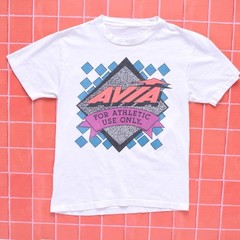 Vintage AVIA For Athletic Use Only Footwear T-shirt Sz XL Single Stitch