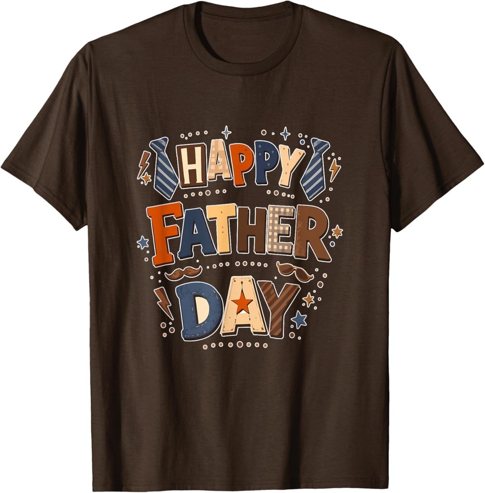 Happy Father Day Colorful Costume Dad Lover Family T-Shirt