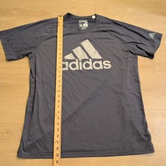 Adidas Ultimate Tee Mens XL Gray Climalite Short Sleeve Logo Graphic T-Shirt