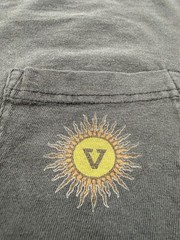 Vissla Shirt Mens Large Gray Surf Co Sun Graphic Pocket Tee Offshore Pleasures