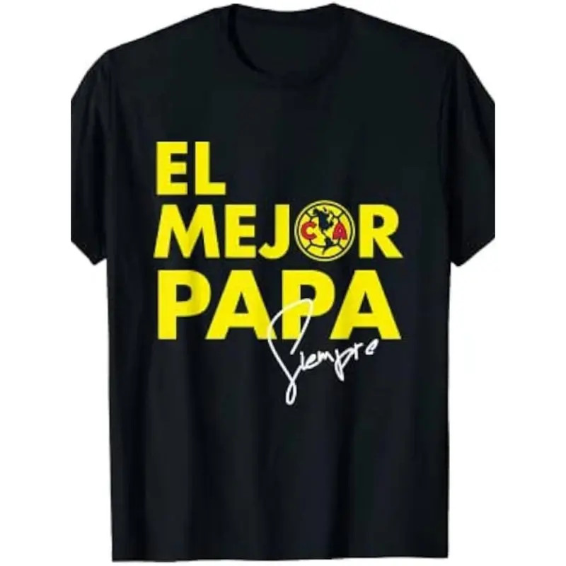 Summer t Shirts Club America “El Mejor Papa” Men’s T-Shirt – 100% Cotton