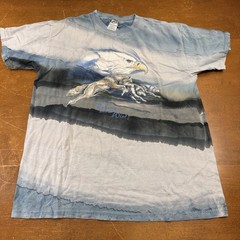 Vintage Dalta Shirt Mens Large Blue Gray Wolves Eagle 90s