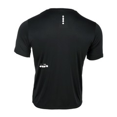 diadora Scudetto Training Crew Neck Short Sleeve Athletic T-Shirt Mens Black Cas