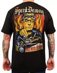 NWT Lowbrow Art Company Mens SPEED DEMON Tee Shirt BLACK SM-2XLARGE MADE IN USA