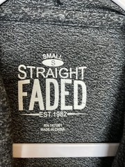Straight Faded Men’s long sleeve hooded kangaroo pocket shirt Hoodie sz S, GUC