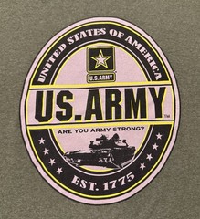 United States of America Army Est. 1775 “Are You Army Strong?” Green Tee Men’s L