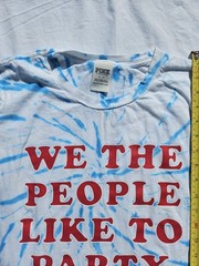PINK S, Fourth Of JULY Cotton Crew Neck Short Sleeve Tie-Dye Graphic Tee