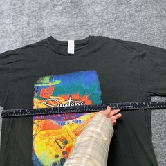 Suna Santana SuperNatural Now Tour 2019 T Shirt Mens XL Black Cotton Casual Tee
