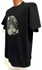 AUTHENTIC LOEWE x SUNA FUJITA EMBROIDERED BUNNIES, MOON PRINT T-SHIRT MEDIUM NWT