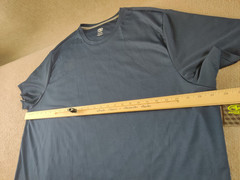 Athletic Works Mens Navy Blue T Shirt 3XL 54-56 Active Fit Gym Core Crew Neck