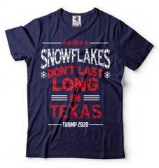 Snowflakes Dont Last Long in Texas Mens Tee shirt Trump 2024 Rally Campaign Tee
