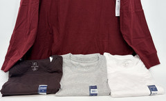 George Mens Long Sleeve Crew Neck Easy Care Causual T-shirts Cotton Lot of 4 3XL