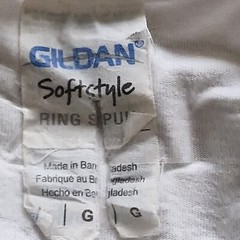 Gildan T-Shirt Mens Medium White Cotton Ring Spun Soft Edinburgh Castle Scotland