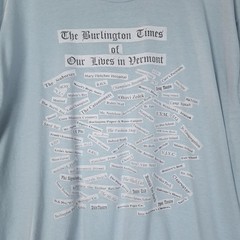 Vintage Burlington Times Shirt Mens Large Vermont Fruit Of The Loom 90s USA
