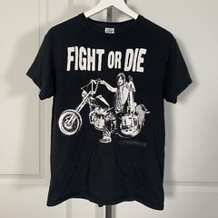 Fight or Die Black T-Shirt Walking Dead Daryl Dixon Delta Pro Weight Mens M