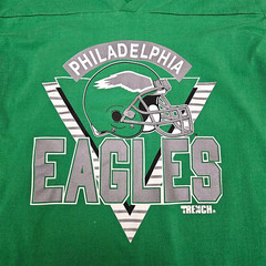 Vintage 80s 90s Philadelphia Eagles T Shirt Vtg Kelly Green Single Stitch USA XL