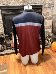 Manfinity Hypemode Men’s Contrast color Patchwork Colla red Long sleeve polo M/M