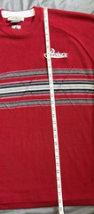 Avirex LTD Red Argyle Stripe Acrylic Knit Shirt Large Y2K Hip Hop Streetwear