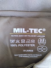 MIL-TEC TACTICAL QUICK DRY POLOSHIRT NEW SIZE XL