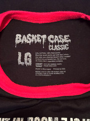 Fright Rags Basket Case Horror Movie Size L Baseball Black T Shirt Red
