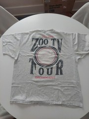 1992 U2 ZOO TV Outside Broadcast Tour Adult XL T-Shirt Gray
