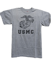 USMC Gray T-shirt EGA Eagle Globe & Anchor Rothco US Marine Corps Short Sleeve