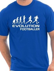 Evolution Of Footballer Football Sports Funny Mens T Shirt Size S-XXL