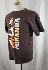 MIranda Lambert On Fire Tour Concert T-Shirt Medium Brown 2 Sided Country Music
