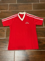Vintage 70’s-80’s Lewis University Red Single Stitch Sports Jersey USA Made Sz M
