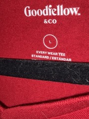 Men’s L Red Goodfellow Cotton V-Neck Shirt. Great For 4th Of July Picnics!