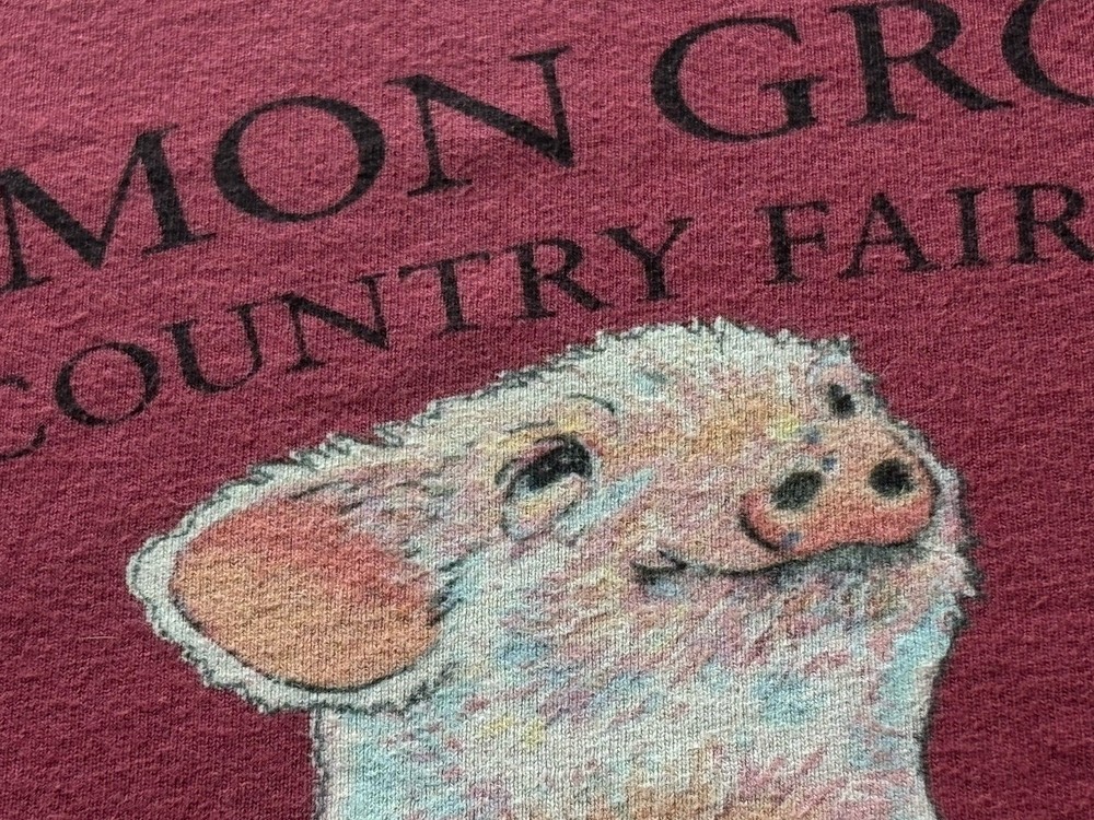 COMMON GROUND FAIR T SHIRT FARMING MAINE 2XL CUTE PIGS ORGANIC COTTON USA
