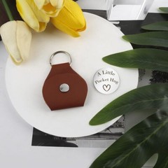 Dad’s Valentine’s Day & Birthday Gift Stainless Steel Pocket Hug Token Keycha…