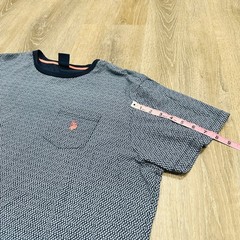 US Polo Assn Mens XXL Navy Blue Geometric Micro Print Pocket T-Shirt 11A77404