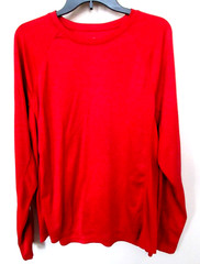 BCG Men iron rust Red Long Sleeve Polyester Activewear T Shirt Size L