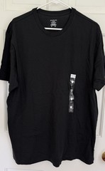 NEW Alfani Short Sleeve Crew T Shirt BLACK 100% Combed Cotton Men’s L