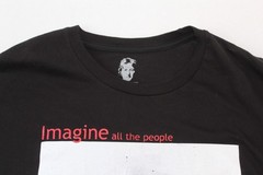 John Lennon Imagine All The People Living Life In Peace Black Shirt XL black