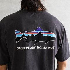 Patagonia – M’s Home Water Trout Organic T-Shirt – Ink Black 37547 Small – NWT