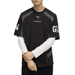 PUMA Bmw M Motorsport Lifestyle Crew Neck Long Sleeve T-Shirt Mens Black Casual