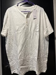 Goodfellow & Co White Short Sleeve Henley T-Shirt Size XL