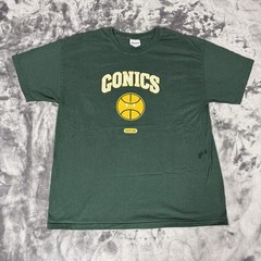 VTG Seattle Sonics Gonics Parody T Shirt Mens XL Green Yellow NBA Funny Joke Y2K